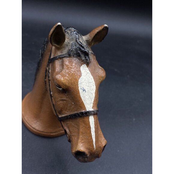 Rubal New York Horse Head Tan White Painted Cast Metal Bottle Opener Vintage - Picture 12 of 12